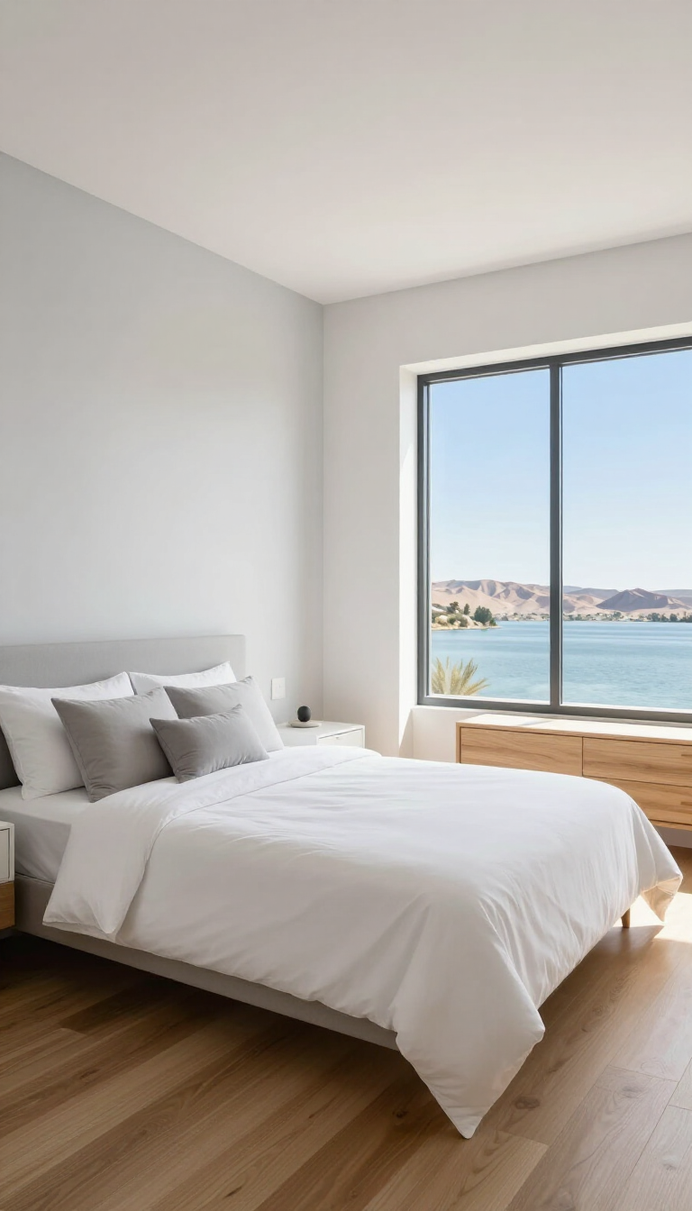 Airbnb turnover cleaning in Fort Mohave: freshly made guest bedroom